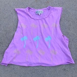 Wildfox palm trees tank top. Worn once. Like new.